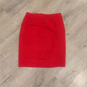 White House Black Market Elegant Red Pencil Skirt